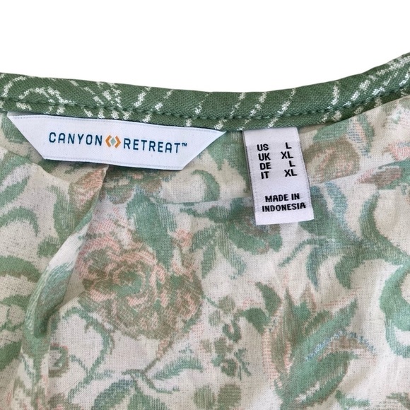 QVC Denim & Co. Canyon Retreat Spring Quilted Jacket Open Front Boho Blazer Sz L - Picture 12 of 16